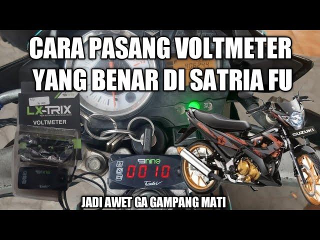 CARA PASANG VOLTMETER 3 IN 1 DI MOTOR SATRIA FU 150 || YANG BENAR AGAR GA GAMPANG MATI #satriafu