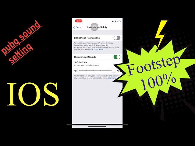 PUBG SOUND SETTING IN IOS | How to increase footsteps | HIGH SOUND IN IPHONE #pubgsoundsetting