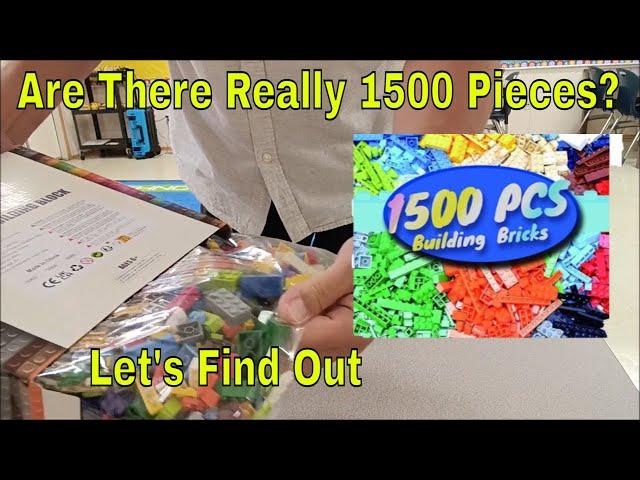 Are There Really 1500 Pieces? Let's Find Out!  HUIZDQ 1500 Pieces Building Bricks