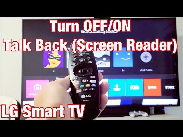 LG Smart TV: How to Turn OFF/ON Talk Back (Screen Reader, Voice Assistance, Audio Guidance