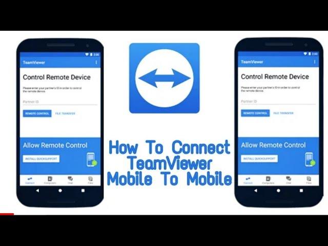 How to connect Mobile Phone Remotely | How to Connect TeamViewer Mobile to Mobile