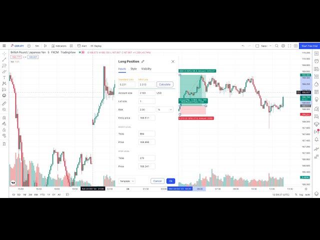 TradingView Lot Size / Position Size Calculator