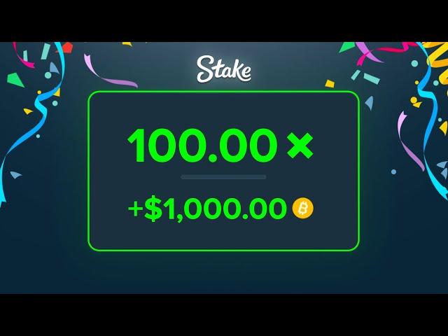 I did the $100 to $1000 challenge On Stake!