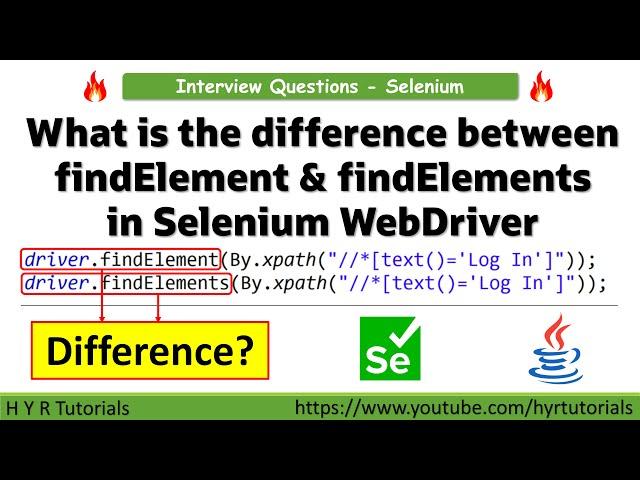 What is the difference between findElement and findElements in Selenium WebDriver?