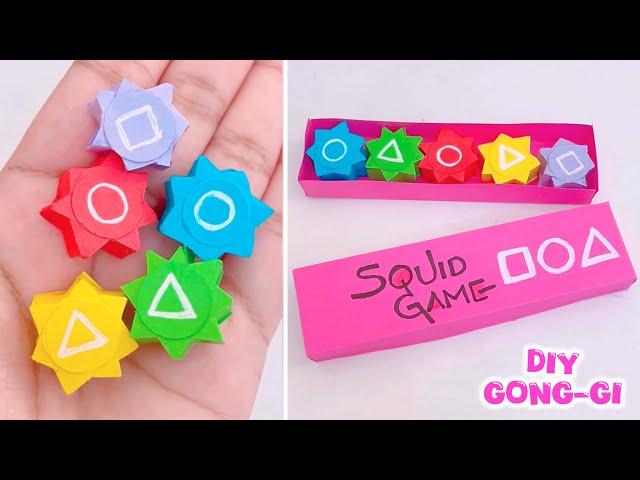 DIY Squid GAME Gonggi / how to make / paper craft / 5 minute crafts /craft with paper/ art and craft