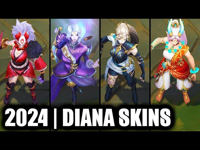 ALL DIANA SKINS SPOTLIGHT 2024 | League of Legends