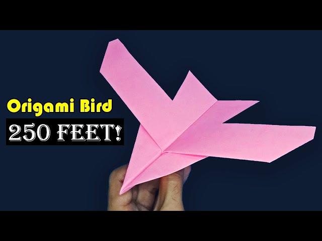 How to Fold a Paper Airplane to Fly Forever and Not Fall All Day - Origami Paper Planes Bird Easy