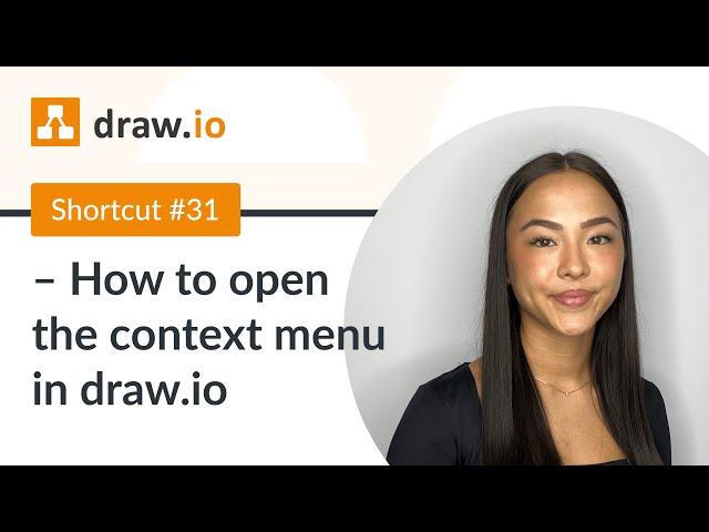 Shortcut #31 - How to open the context menu in draw.io