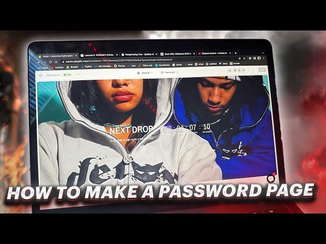 how to make a password page for your clothing brand (Shopify)