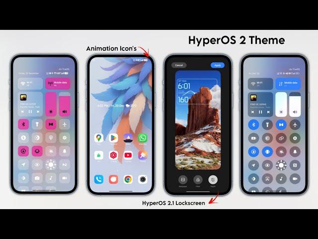 Hyperos 2 Customisation Loaded  For HyperOS 1 & Miui 14  also Used  Customize Loking Applied Now 