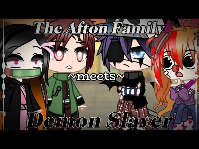 The Afton Family meets Demon Slayer || ft. Tanjiro and Nezuko Kamado || Gacha Feva