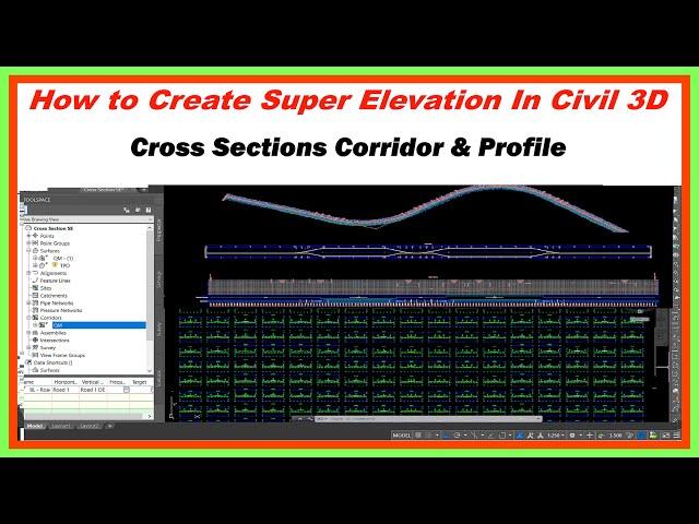 How to Create & Setting TR of Super Elevation In Civil 3D Cross Sections Corridor & Profile.