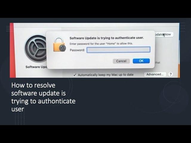 How to Resolve Software update is trying to authenticate user