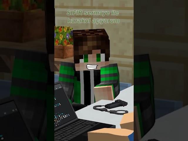 SIFIR SERMAYE İLE KEREM KOMİSER OLMAK (Minecraft Fakir Zengin Tiktok) - #shorts