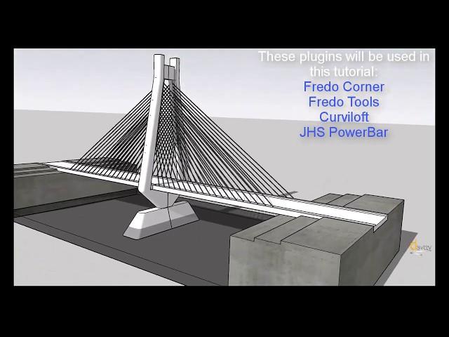 Easy Cable Stayed Bridge by SketchUp