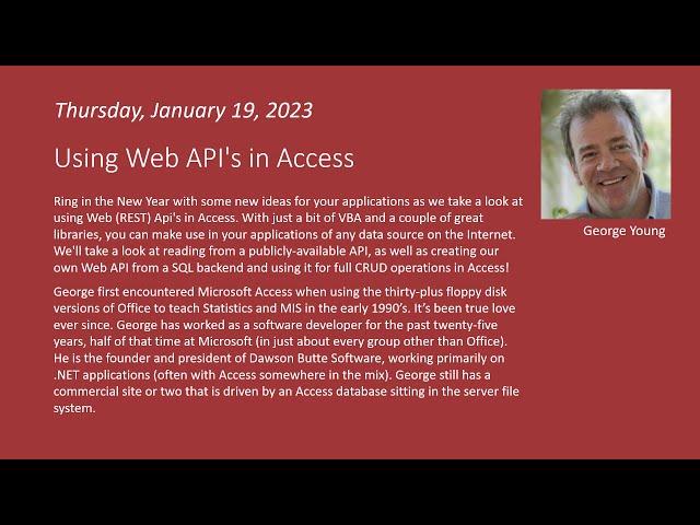 Using Web API's in Access