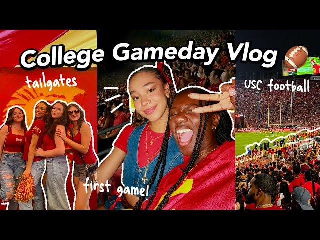 COLLEGE GAMEDAY VLOG!  (USC football, tailgates, frat parties, grwm + first game!)