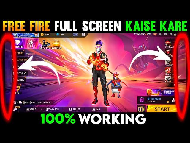 How To Enable Full Screen In Free Fire | Free Fire Full Screen Problem | Free Fire Max