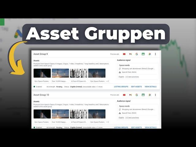 Performance Max Asset-Gruppen verstehen in Google Ads
