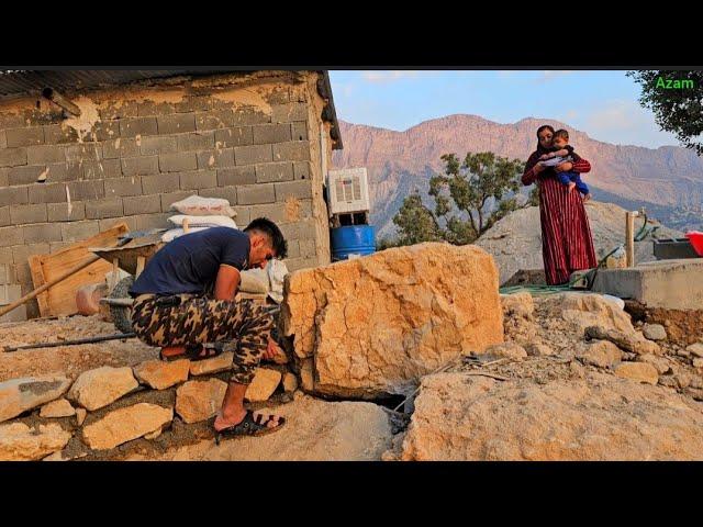 Nomadic Life: Building a Stone Wall, Enjoying Fruit and Tea, and Cooking  Dinner 