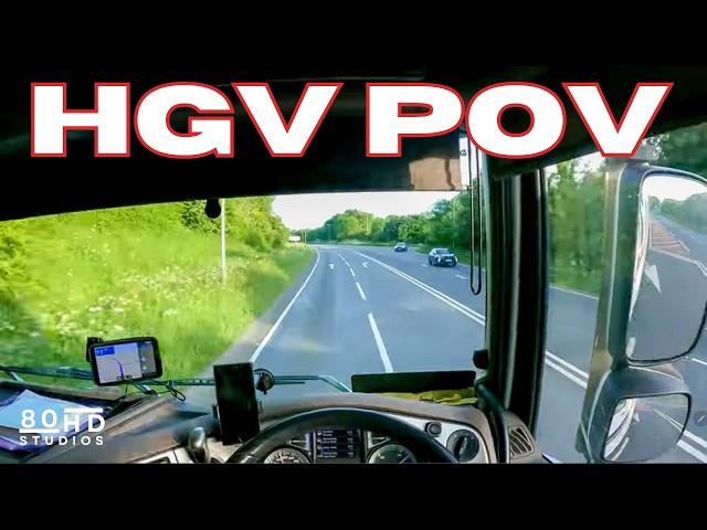 HGV Driver POV Driver Along. Trucking UK.