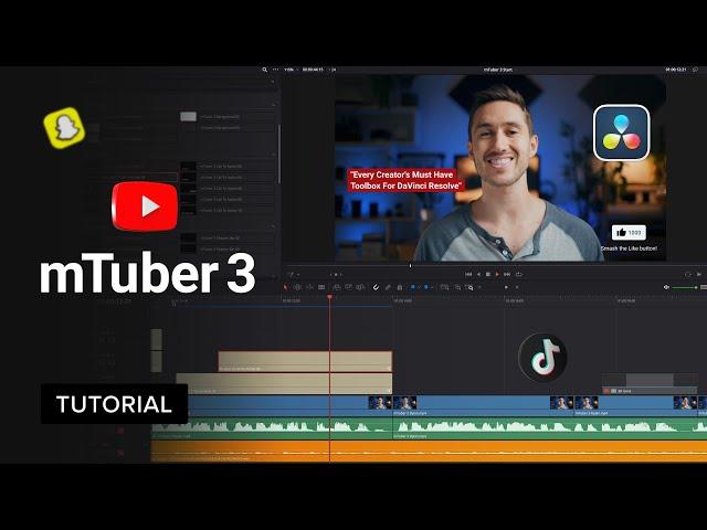 mTuber 3 DV Tutorial — Engaging visual content for your channel in DaVinci Resolve — MotionVFX