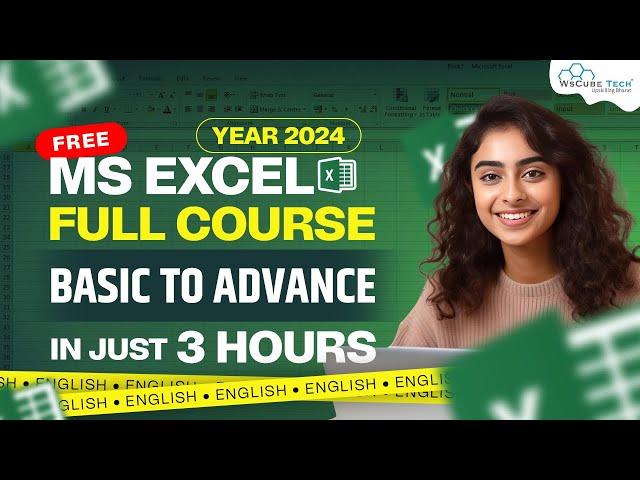 MS EXCEL Full Course for Beginners in 3 HOURS (FREE) - 2024 Edition