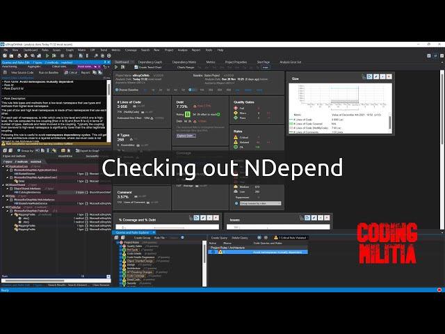 Checking out NDepend, a static code analysis tool for .NET