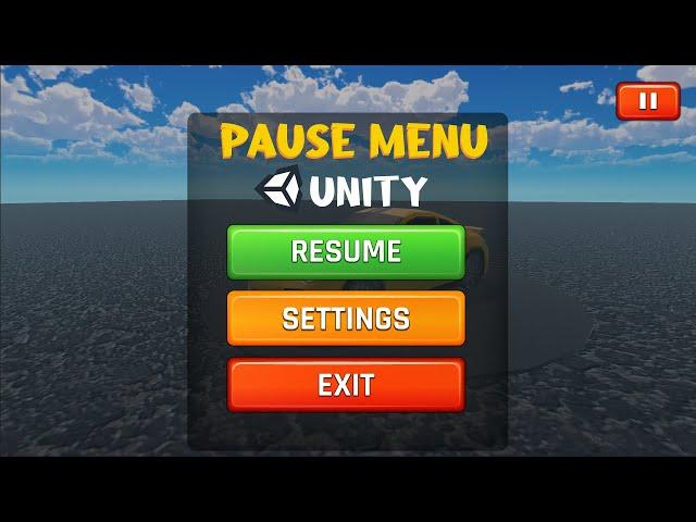 Unity Pause Game : How to make a pause menu in unity