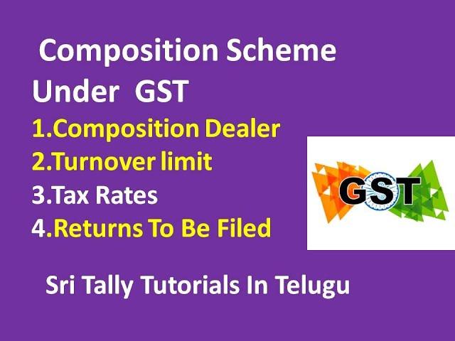 What Is Composition Dealer /Composition Scheme Under GST  In Telugu