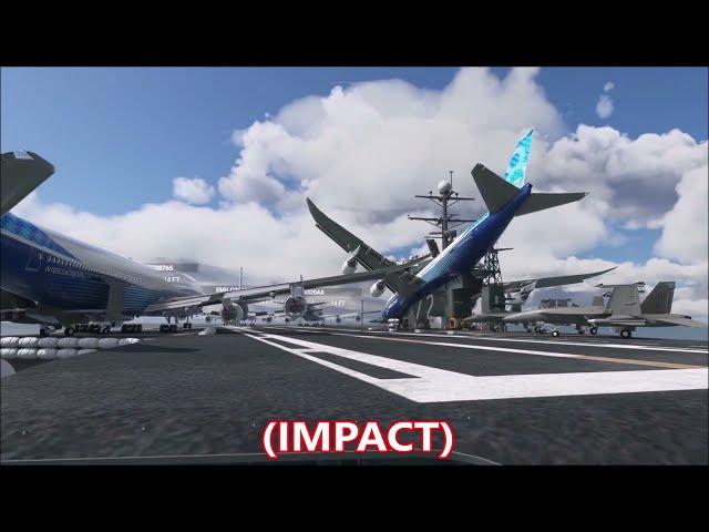 BOEING 747 INVASION in Microsoft Flight Simulator (Aircraft Carrier in Multiplayer)