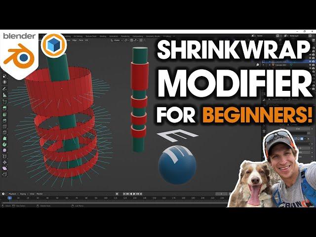 How to Use the SHRINKWRAP Modifier in Blender for Beginners!