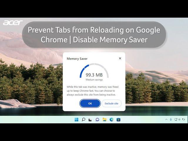 How to Prevent Tabs from Reloading on Google Chrome | Disable Memory Saver