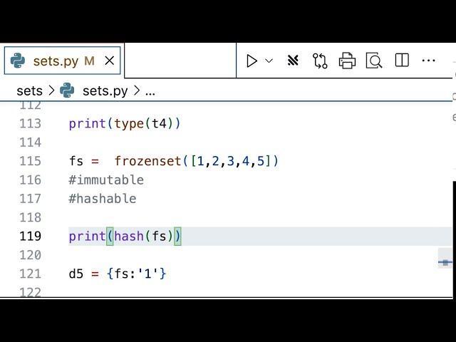 Sets & Frozensets Deep dive.