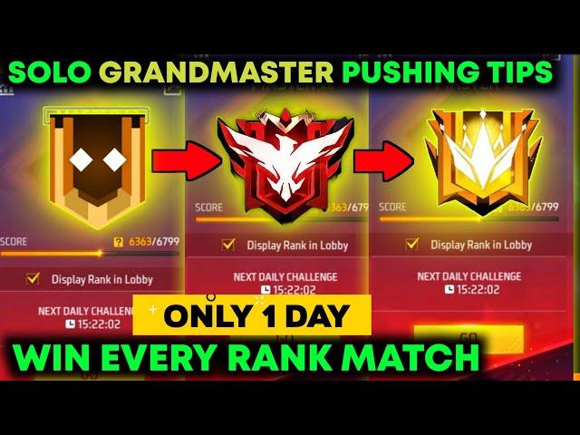 Free Fire Solo Rank Push Tips And Tricks | Win Every Ranked Match | How To Push Rank In Free Fire