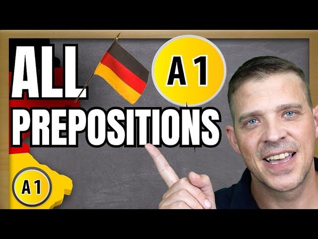 ALL German A1 Level Prepositions | AKK / DAT & example sentences