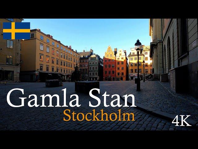 Walking in Gamla Stan - Old Town ,Stockholm City , Sweden - 4K  Part 1