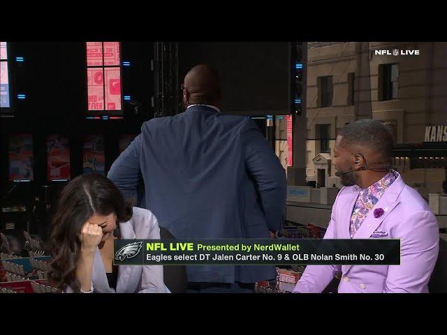 Swagu can't face the camera to say how scared he is of the Eagles' draft picks  | NFL Live