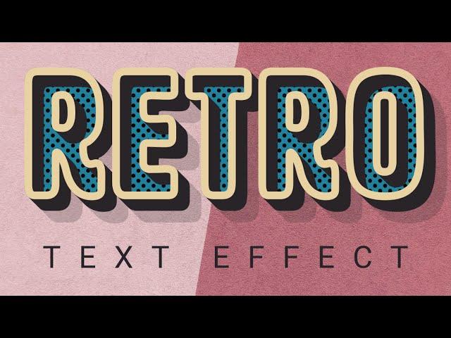 How to create retro text effect in adobe illustrator | illustrator tutorial