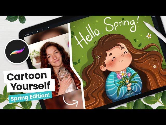 How To Cartoon Yourself, Spring Edition! • Procreate Tutorial