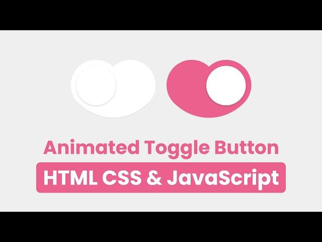 Create Toggle Button in HTML CSS & JavaScript