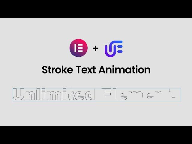 Stroke Text Animation - Elementor Tutorial