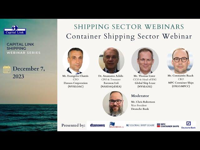 Container Shipping Sector Webinar - DAC, ESEA, GSL, MPCC & Deutsche Bank - December 7, 2023