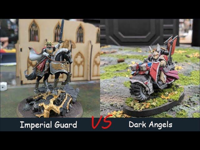 Imperial Guard vs Dark Angels 2K Warhammer 40k Battle Report l Game 2 l  10th Edition. Mugus Games.