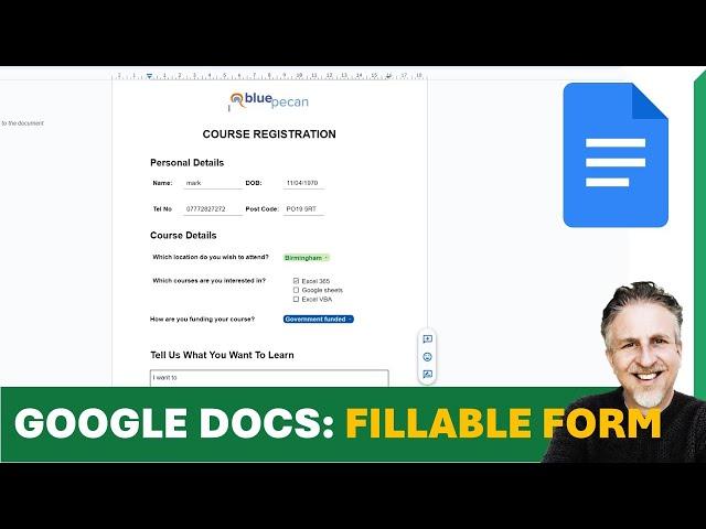 How to Create a Fillable Form in Google Docs