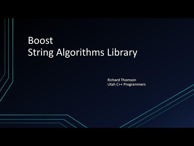 Boost String Algorithms Library