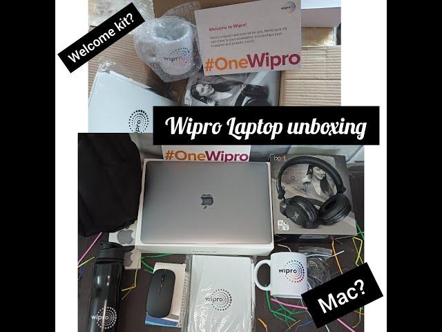 Wipro Laptop kit Unboxing | Welcome Kit | 2022 2023 batch | Mac  to freshers  | Wipro onboarding