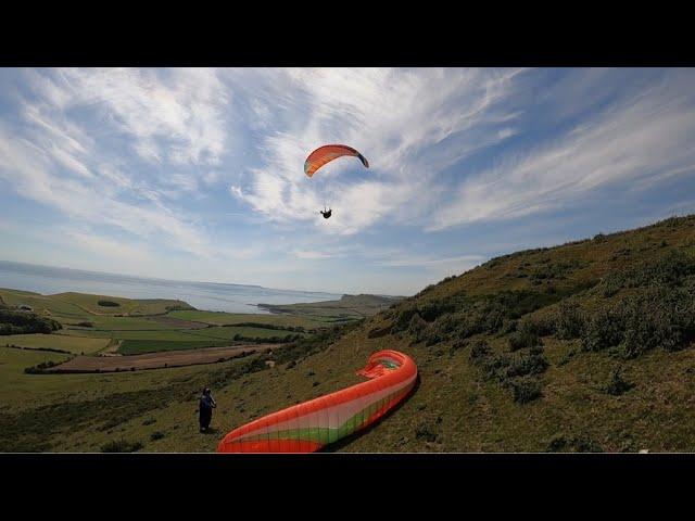 Paragliding Kimmeridge, Dorset, UK. 26th May 2020