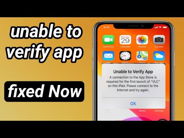 how to fix unable to verify app an internet connection is required //