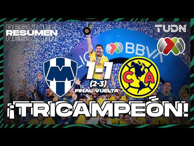 Resumen y goles | Monterrey (2)vs(3) América | Liga Mx -AP2024 | Final VUELTA | TUDN